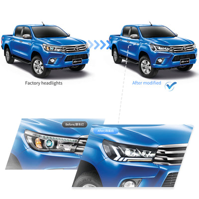 VLAND LED Headlights For 2015-2020 Toyota Hilux Front Lights