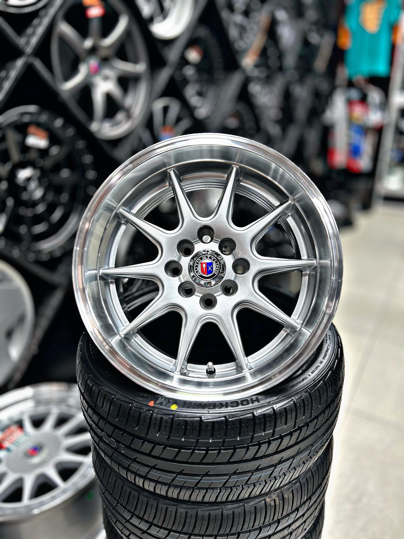 15” AS- 7165 4/100 4/114 silver wheels