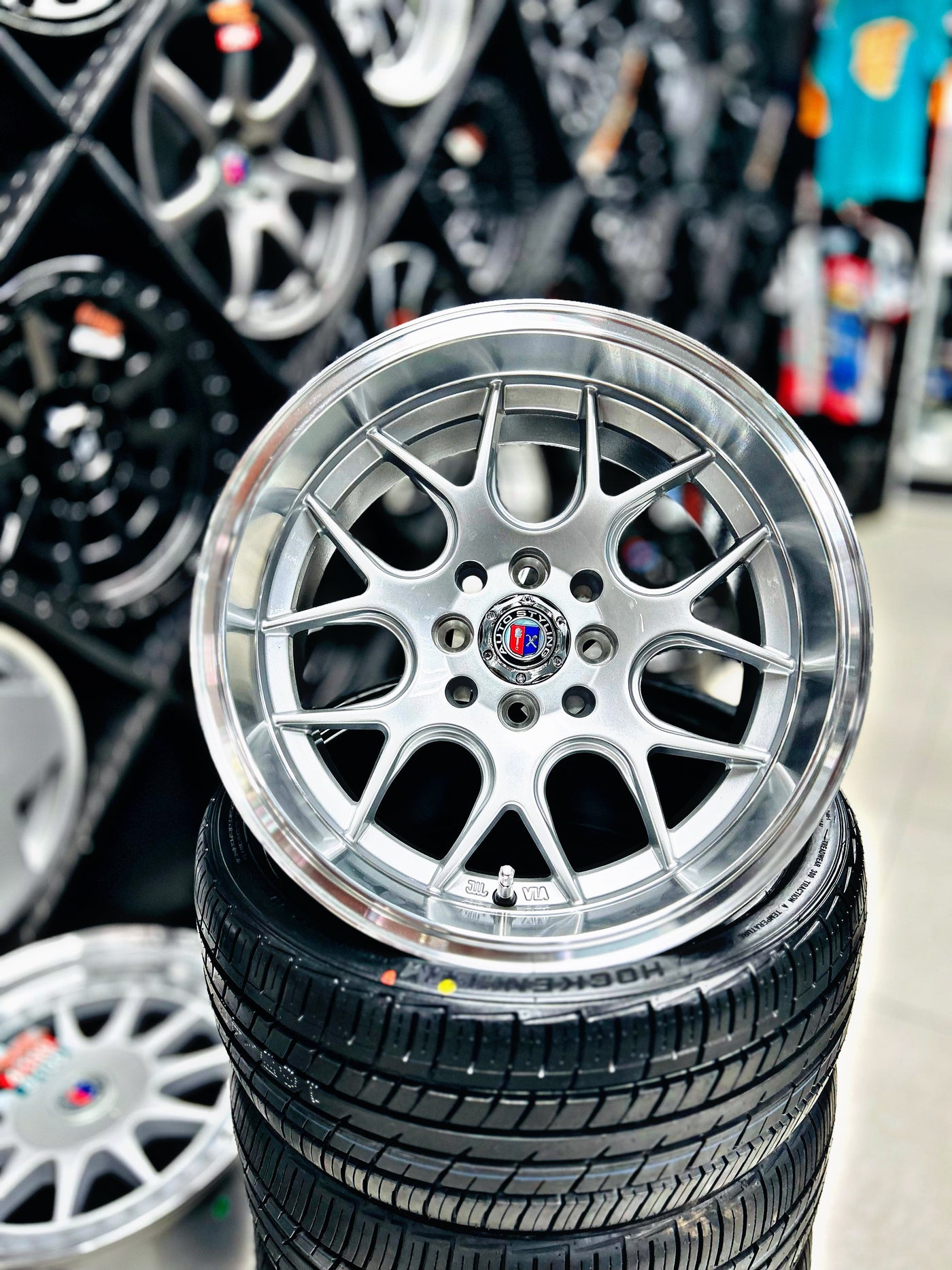 15” AS- 7646 4/100 4/114 silver wheels