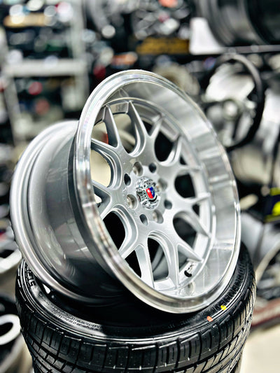 15” AS- 7695  4/100 4/114 silver wheels