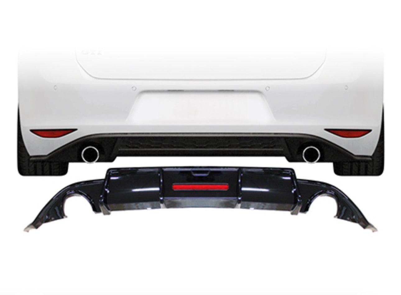 VW GOLF 7 GTI KARBEL REAR DIFFUSER WITH LED LIGHT