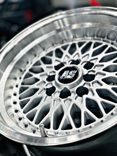 15” AS-7569 MESH  SILVER  4/100 4/114 wheels