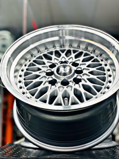 15” AS-7569 MESH  SILVER  4/100 4/114 wheels