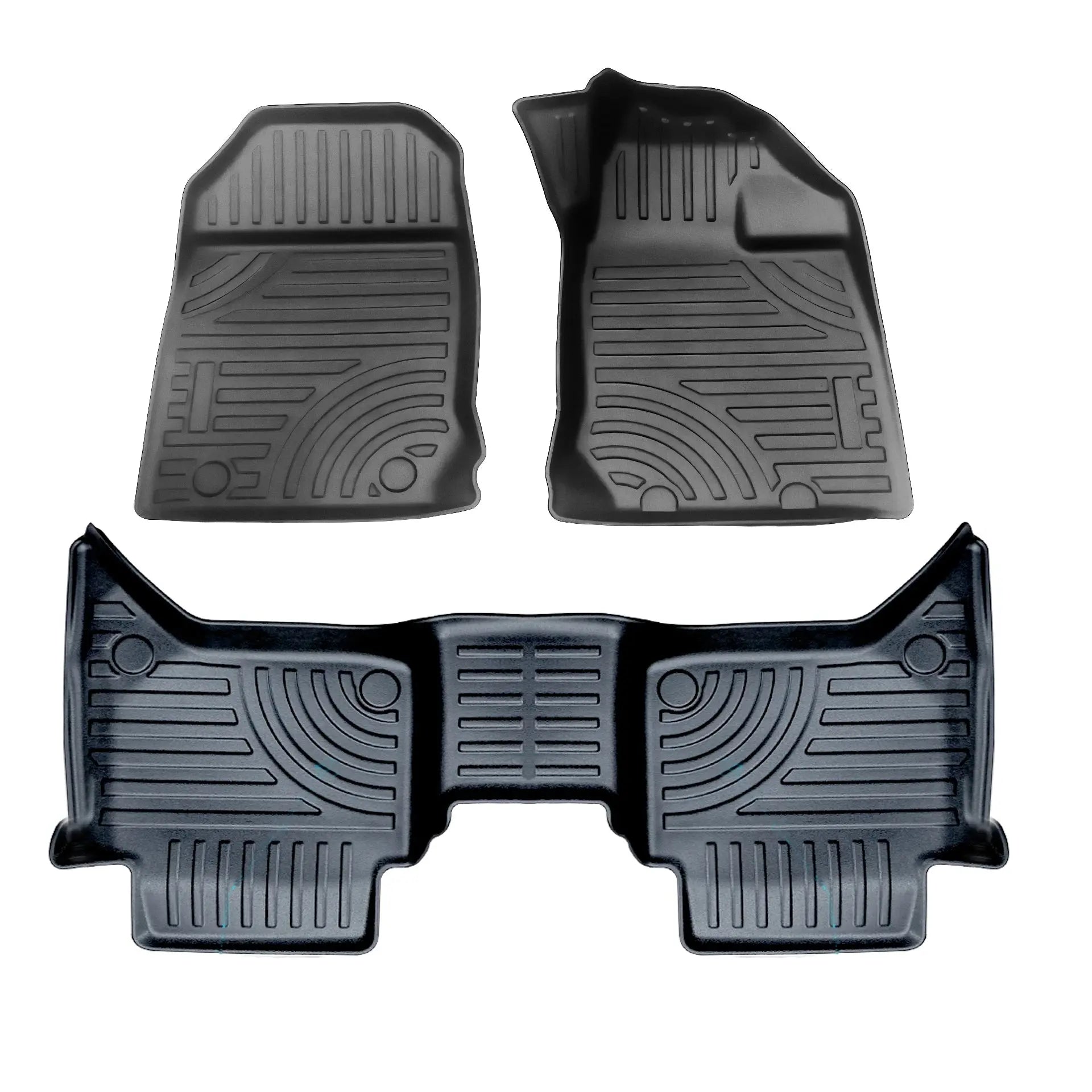 Isuzu D-Max (22-On) Double-Cab Moulded TPE Rubber Floor Mats (3-Piece)