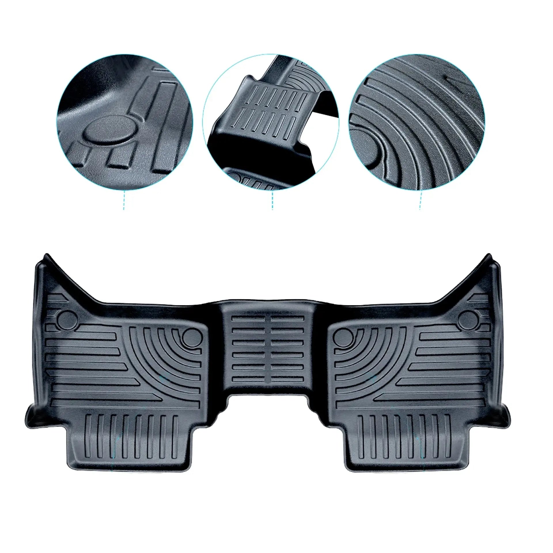 Isuzu D-Max (22-On) Double-Cab Moulded TPE Rubber Floor Mats (3-Piece)