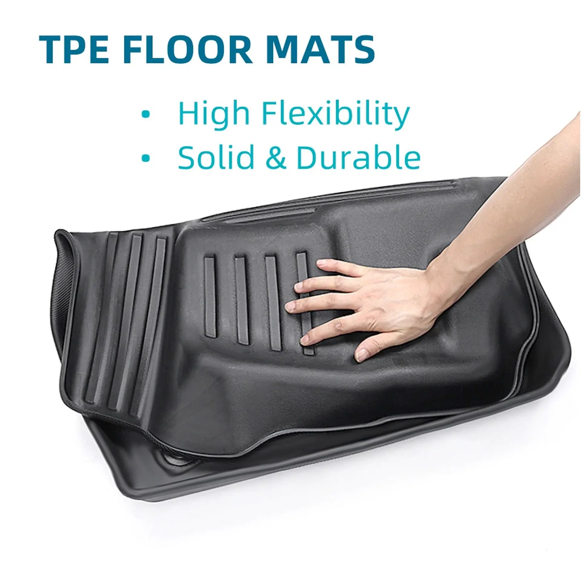 Isuzu D-Max (22-On) Double-Cab Moulded TPE Rubber Floor Mats (3-Piece)