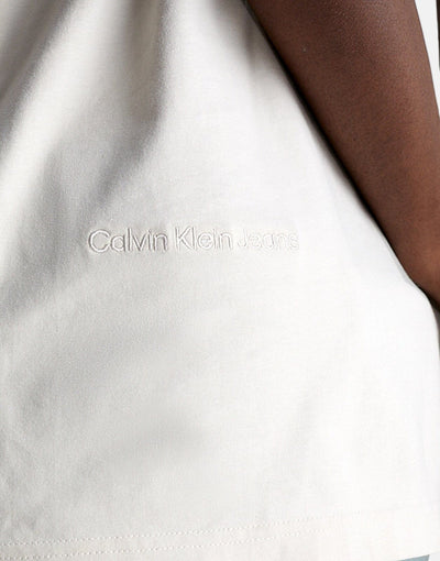 Calvin Klein Chenille T-Shirt Off-White