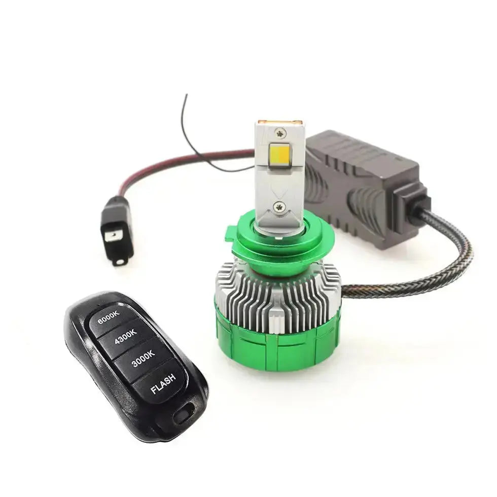 K14 3-Colour LED Canbus Bulbs With Strobe Function & Wireless Remote - H8