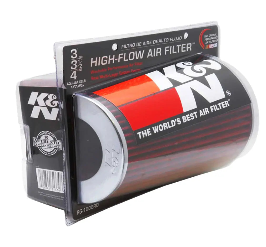 K&N RG-1002 Performance Cone Air Filter (76mm/90mm/100mm)