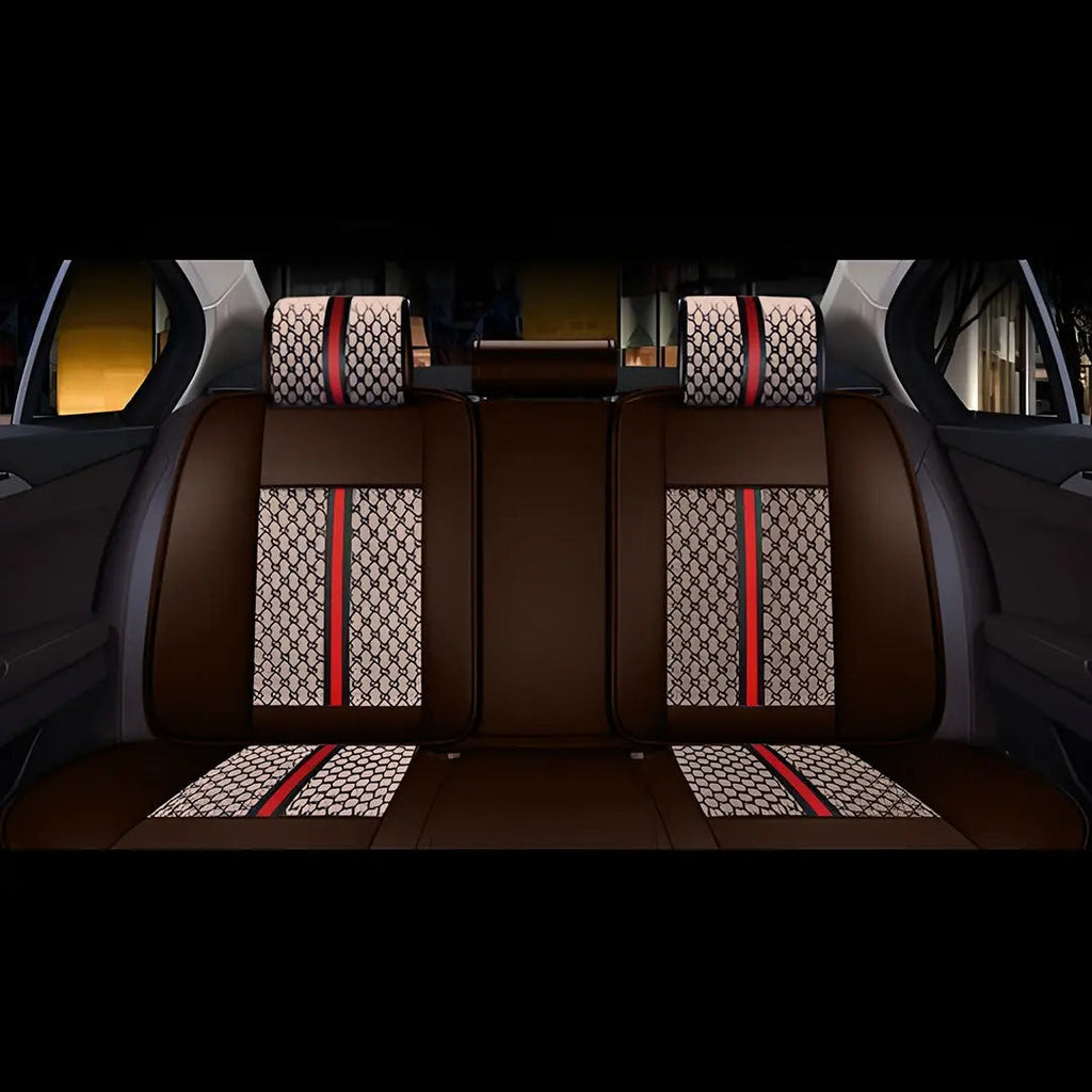 Luxury Italian Inspired Car Seat Covers With Steering Wheel Cover (12-Piece)