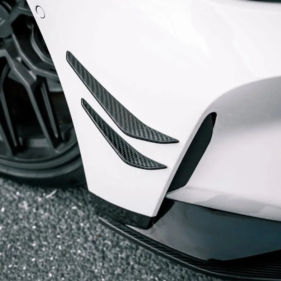 BM G80 / G82 (M3/M4) Carbon Fibre Performance Style Front Bumper Canards (4-Piece)