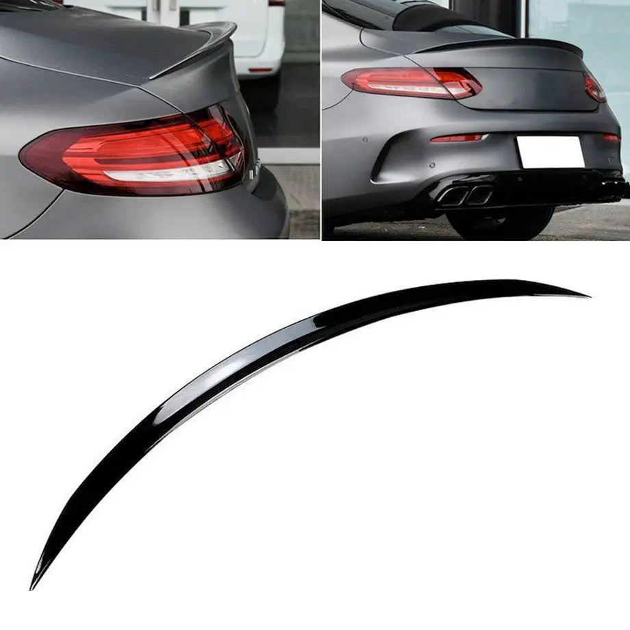 Merc C205 Coupe (15-20) Gloss Black Plastic Boot Spoiler