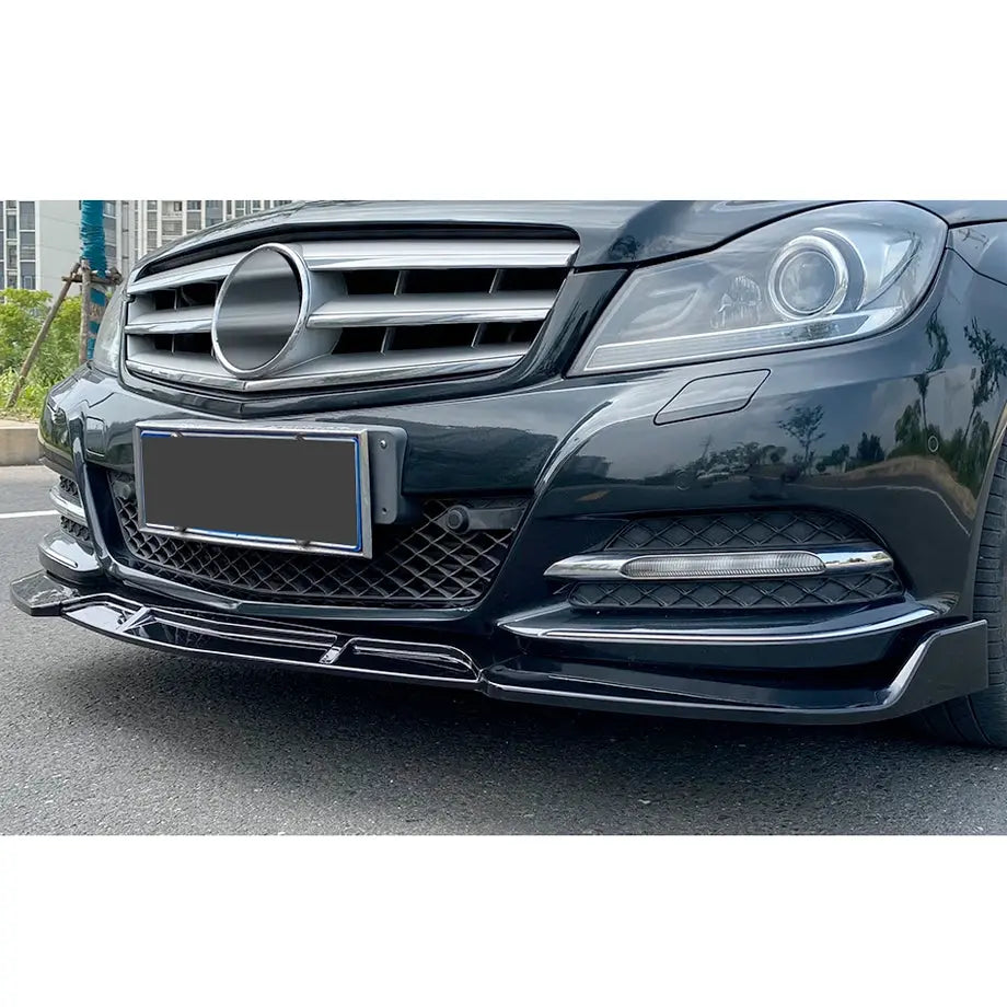 Merc W204 (09-13) Brabus Style Gloss Black Plastic Front Spoiler