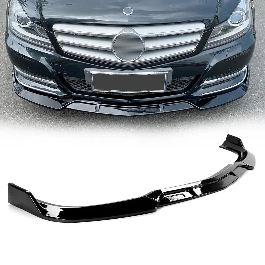 Merc W204 (09-13) Brabus Style Gloss Black Plastic Front Spoiler