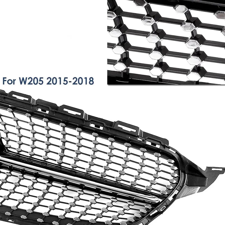 Merc W205 C CLass Diamond Style Upgrade Grille (15-18)