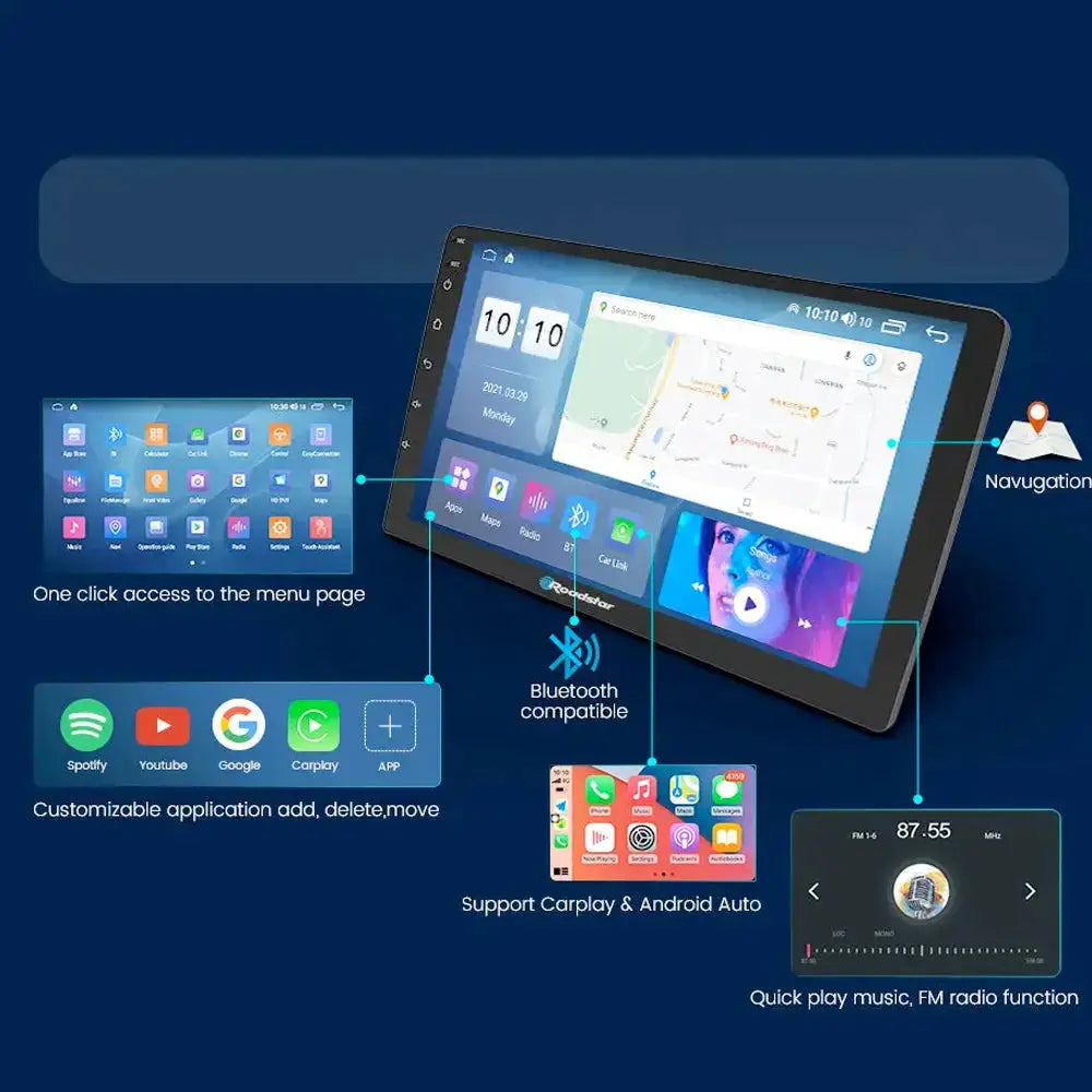 Nissan NP200 (09-On) - 9 Inch Roadstar Android Multimedia Unit With Voice Command