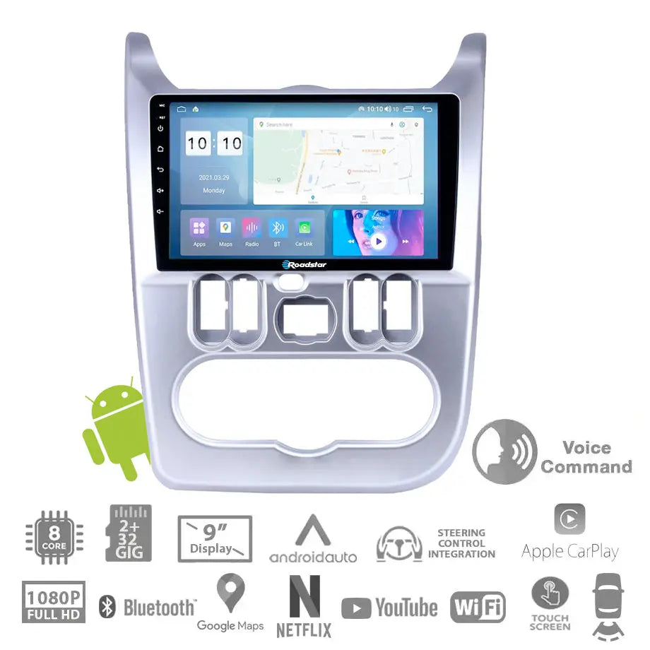 Nissan NP200 (09-On) - 9 Inch Roadstar Android Multimedia Unit With Voice Command