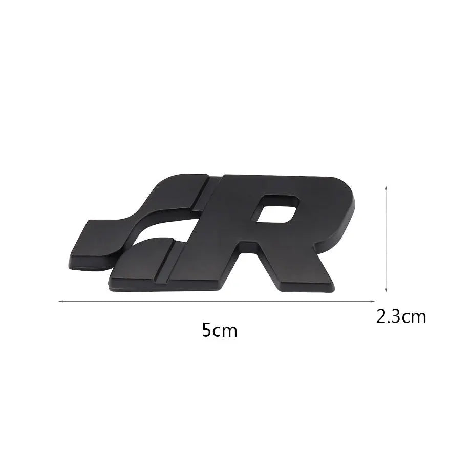 R Logo Stick-On Badge (Black)