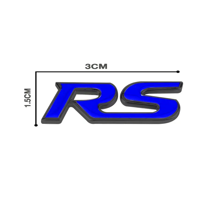 RS Logo - Steering Wheel Metal Badge (Blue)