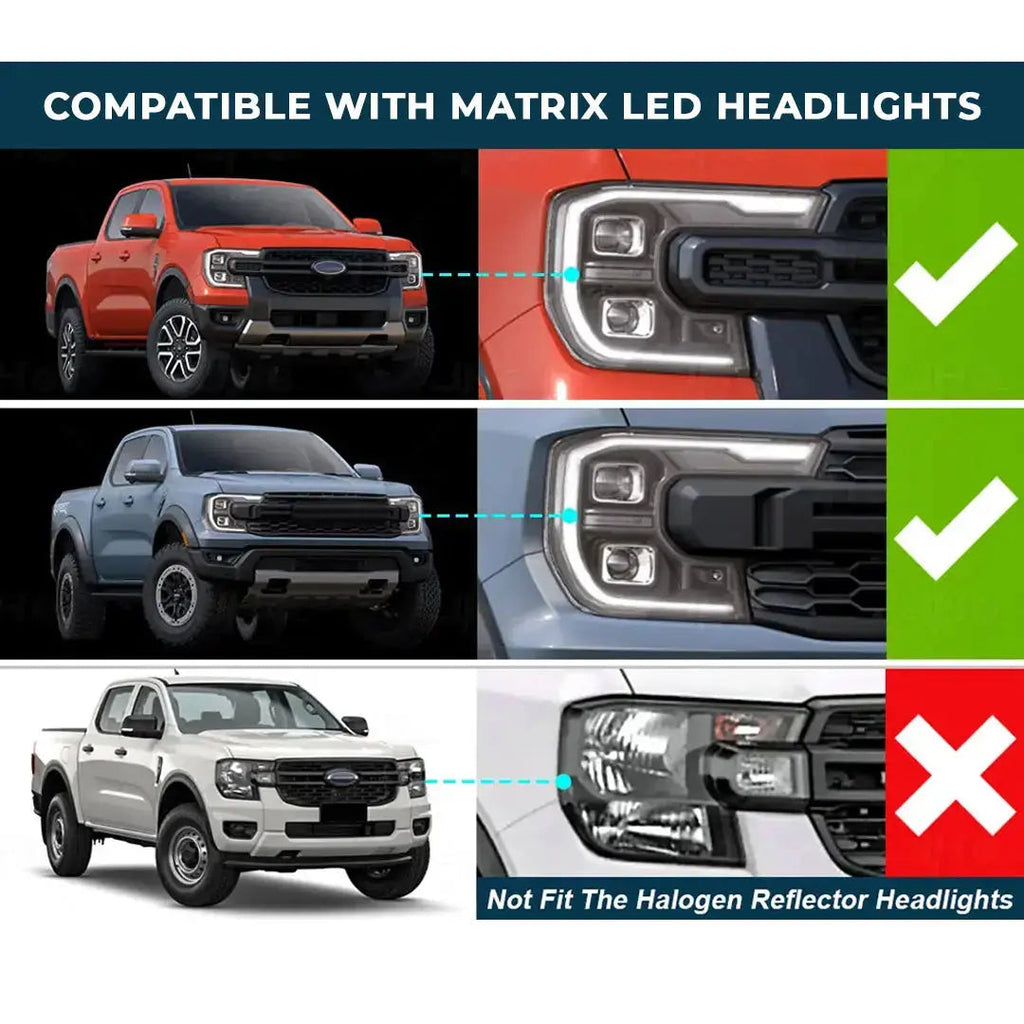 Ranger T9 Next Gen (22-On) Amber DRL LED Matrix Headlight Modules