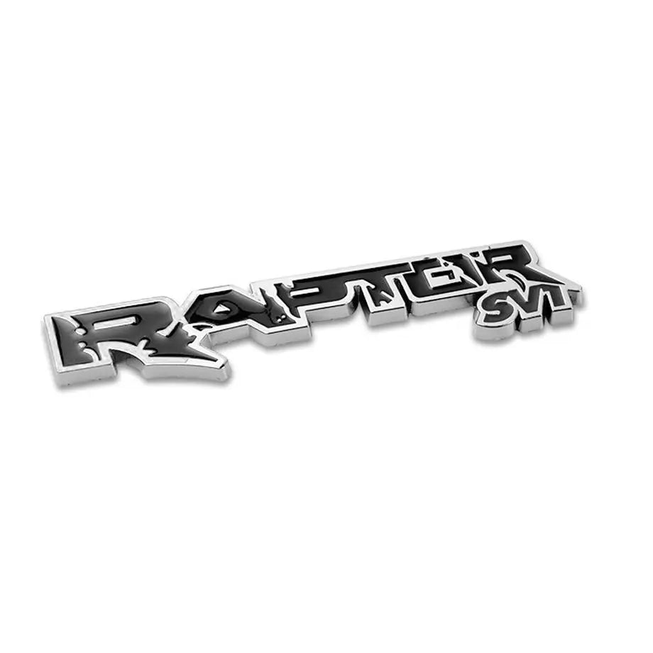 Raptor SVT Metal Badge - Black & Chrome