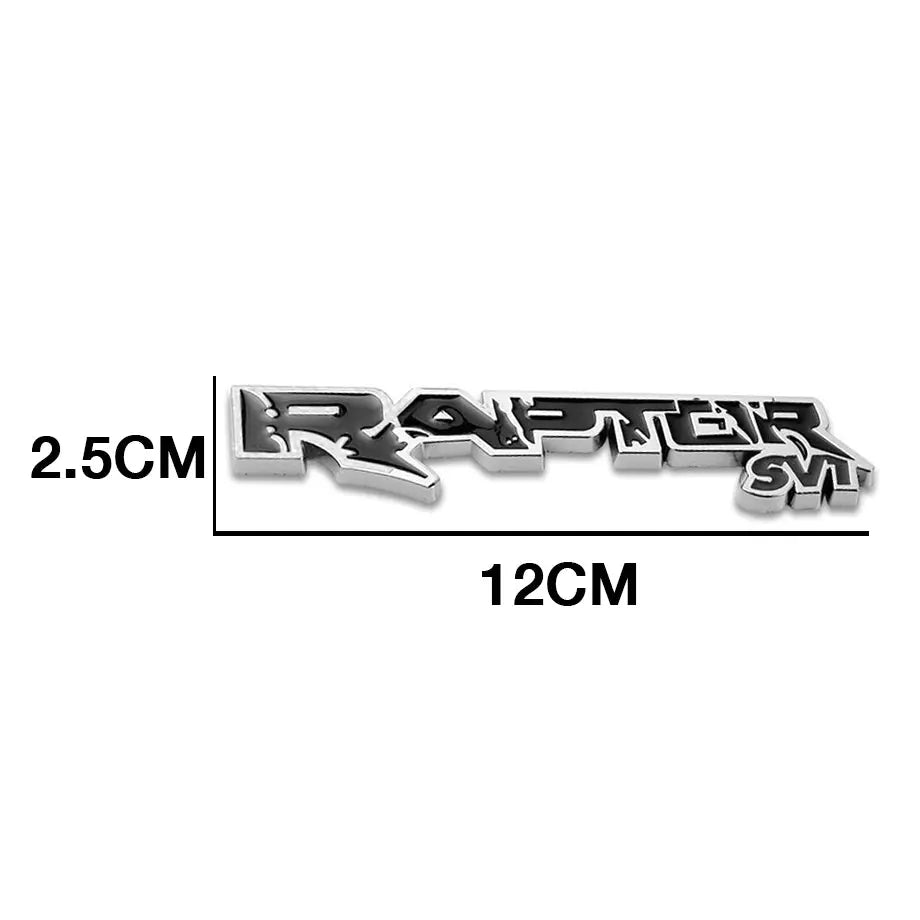 Raptor SVT Metal Badge - Black & Chrome