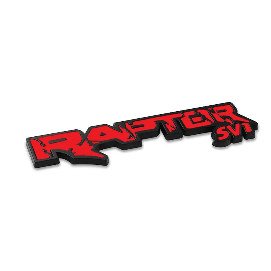 Raptor SVT Metal Badge - Black & Red