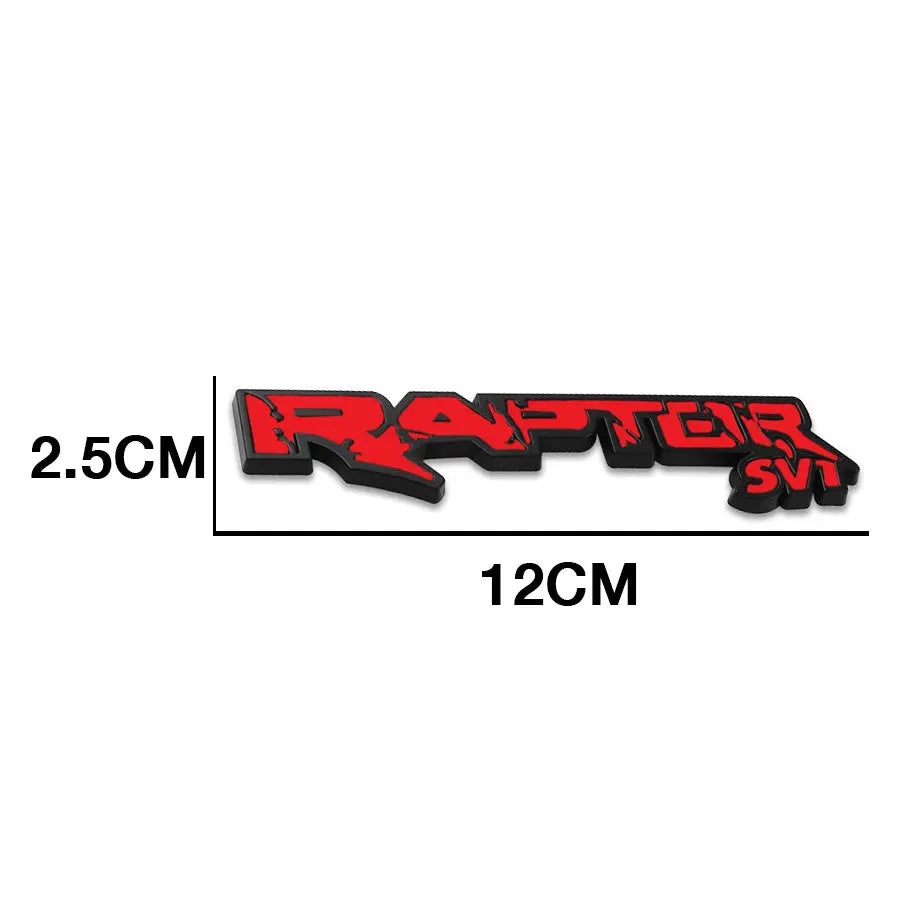 Raptor SVT Metal Badge - Black & Red
