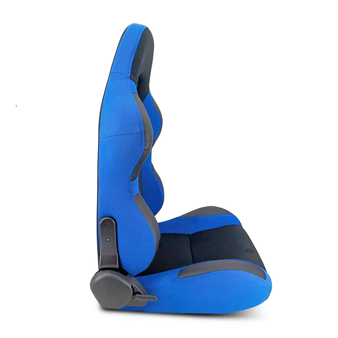 Reclinable Racing Seats PVC + Cloth (Pair)