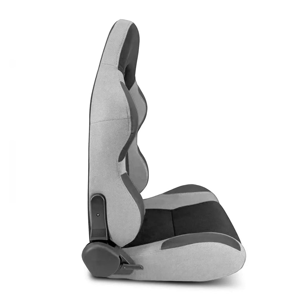 Reclinable Racing Seats PVC + Cloth (Pair)