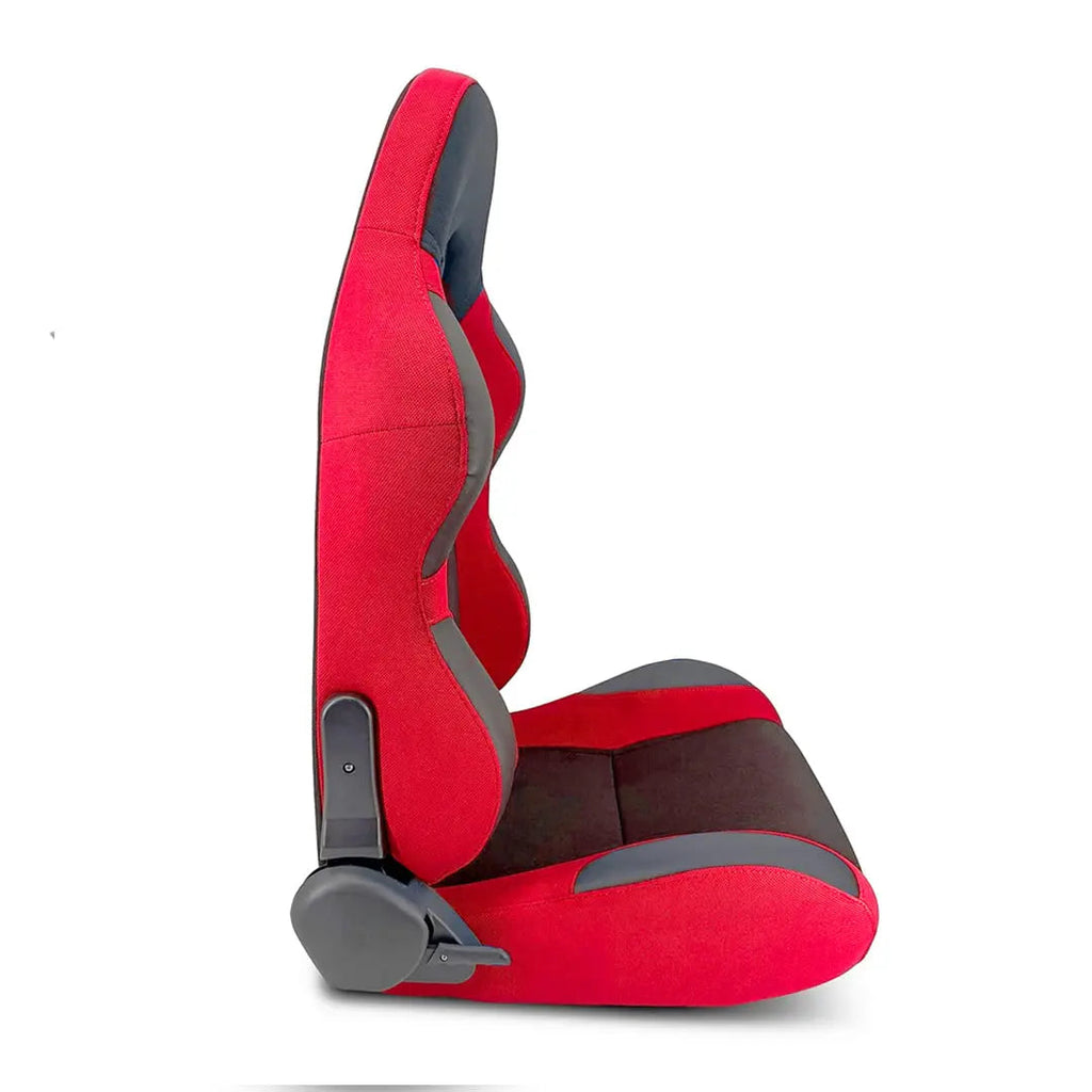 Reclinable Racing Seats PVC + Cloth (Pair)