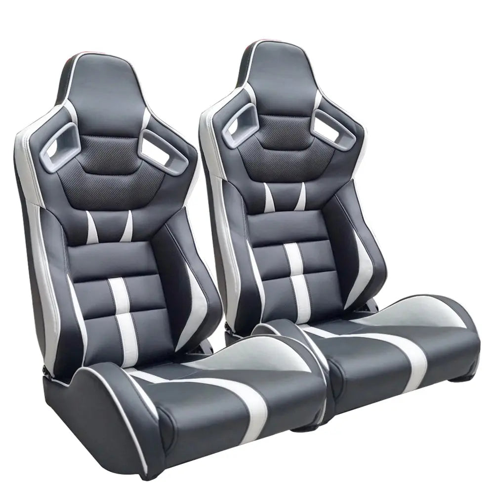 Reclinable Racing Seats PVC (Pair)