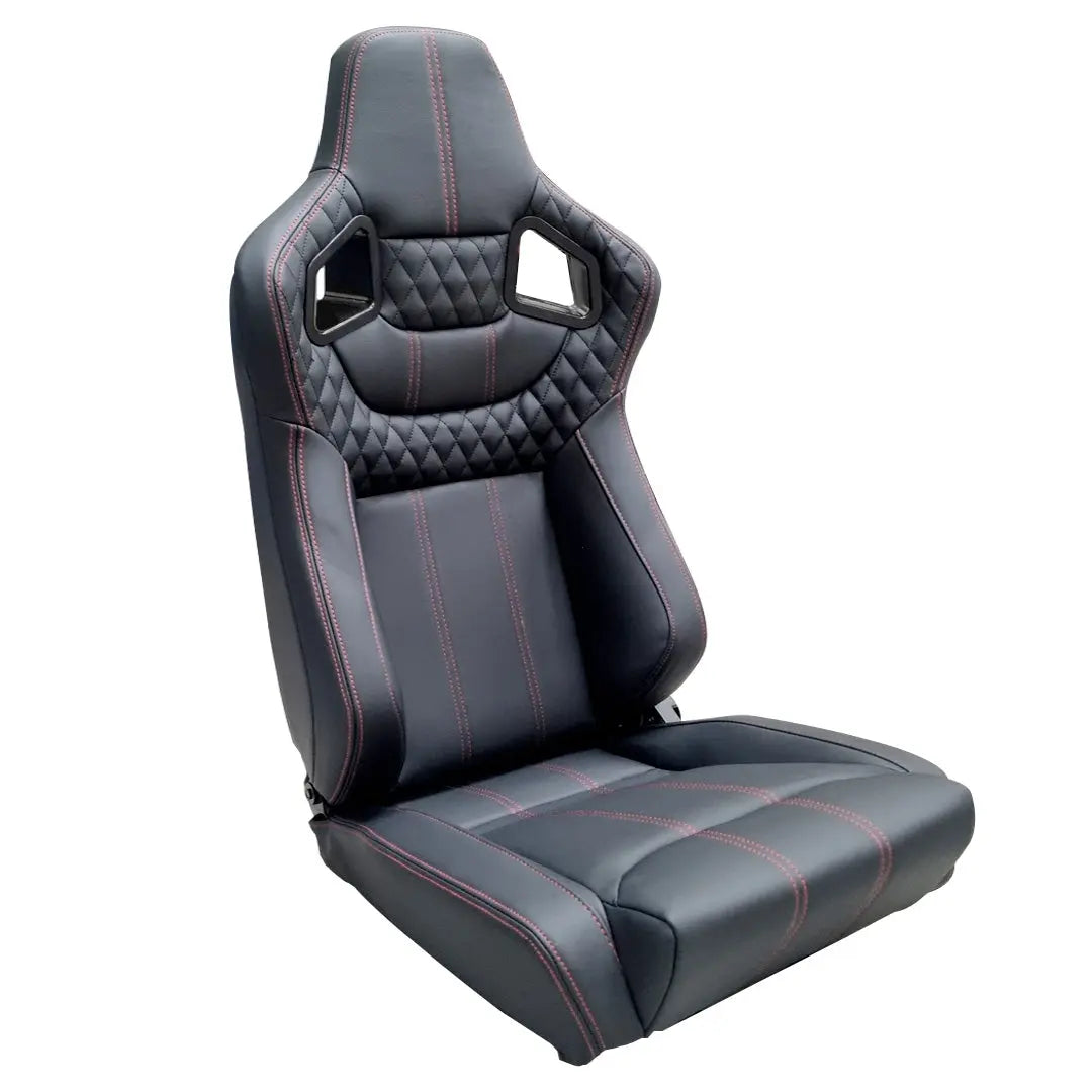Reclinable Wingback Racing Seats PVC (Pair)