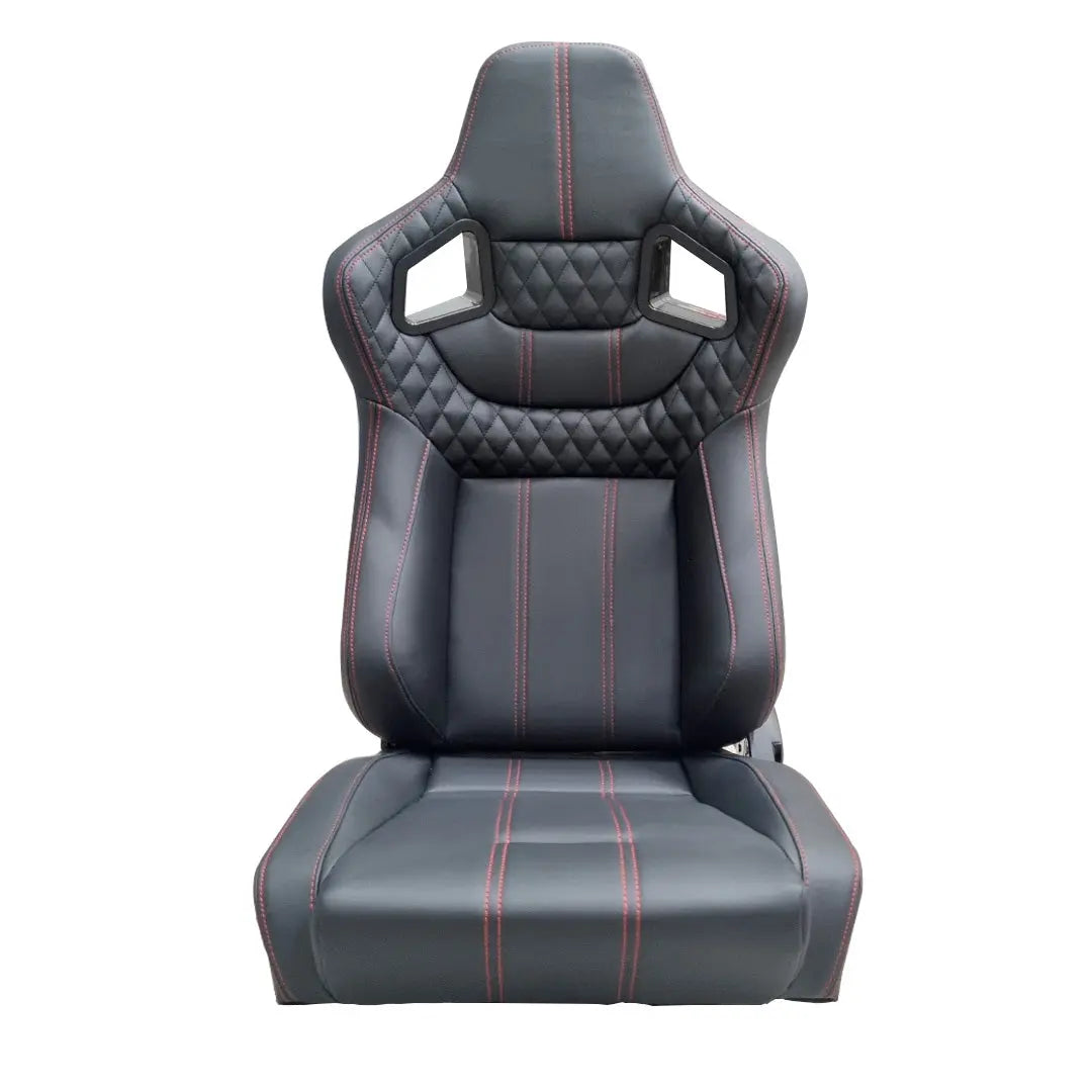 Reclinable Wingback Racing Seats PVC (Pair)