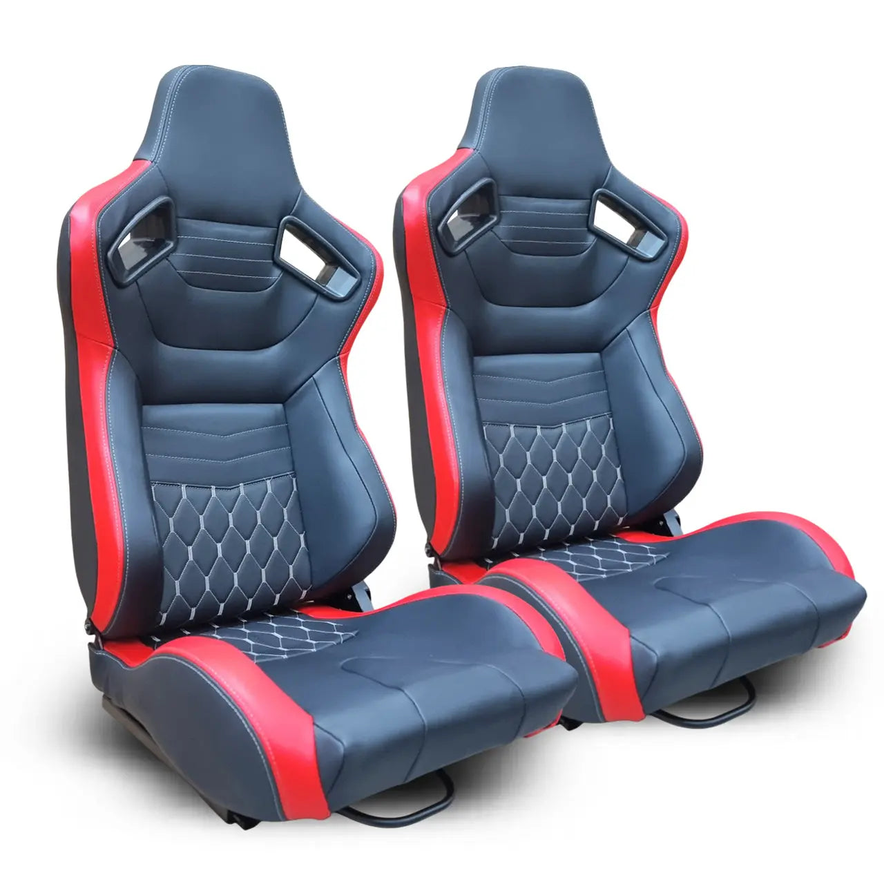 Reclinable Wingback Racing Seats PVC (Pair)