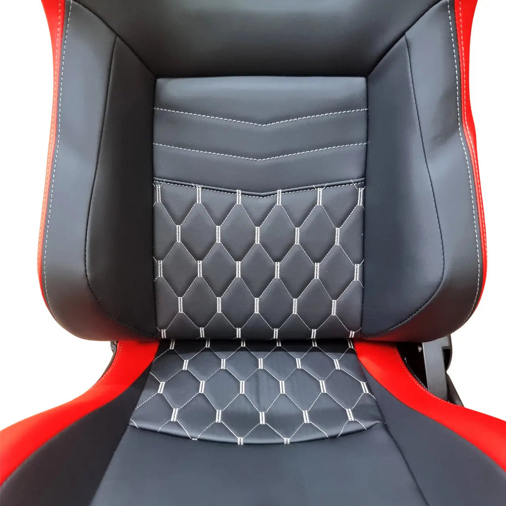 Reclinable Wingback Racing Seats PVC (Pair)