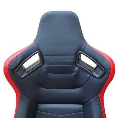 Reclinable Wingback Racing Seats PVC (Pair)