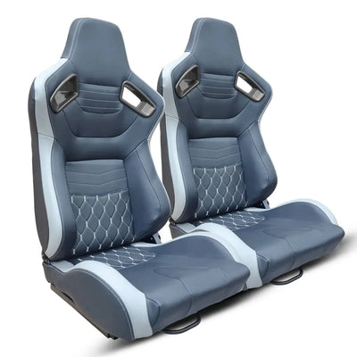 Reclinable Wingback Racing Seats PVC (Pair)