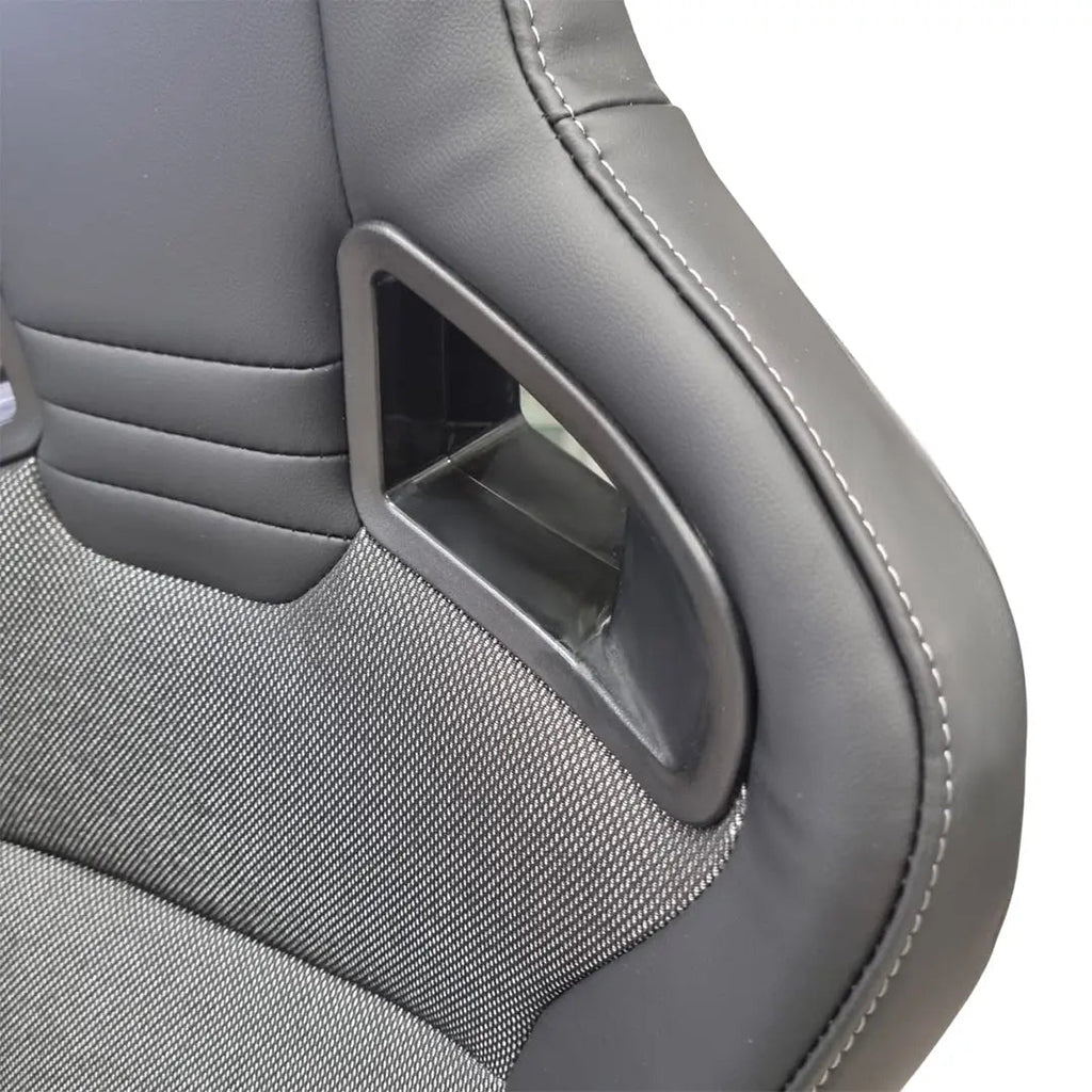 Reclinable Wingback Racing Seats PVC (Pair)