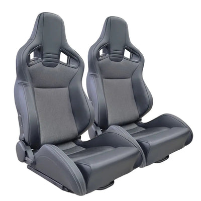 Reclinable Wingback Racing Seats PVC (Pair)