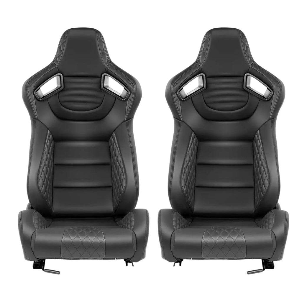Reclinable Wingback Racing Seats PVC (Pair)