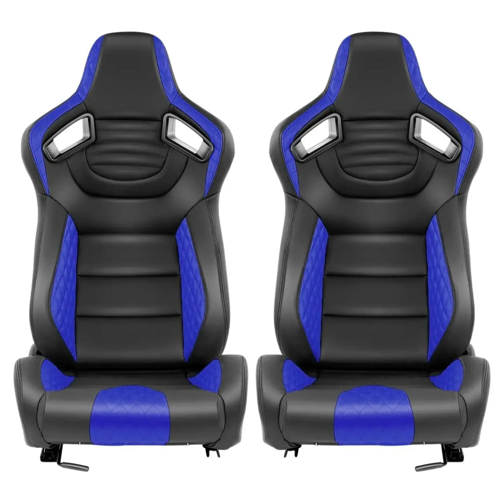 Reclinable Wingback Racing Seats PVC (Pair)