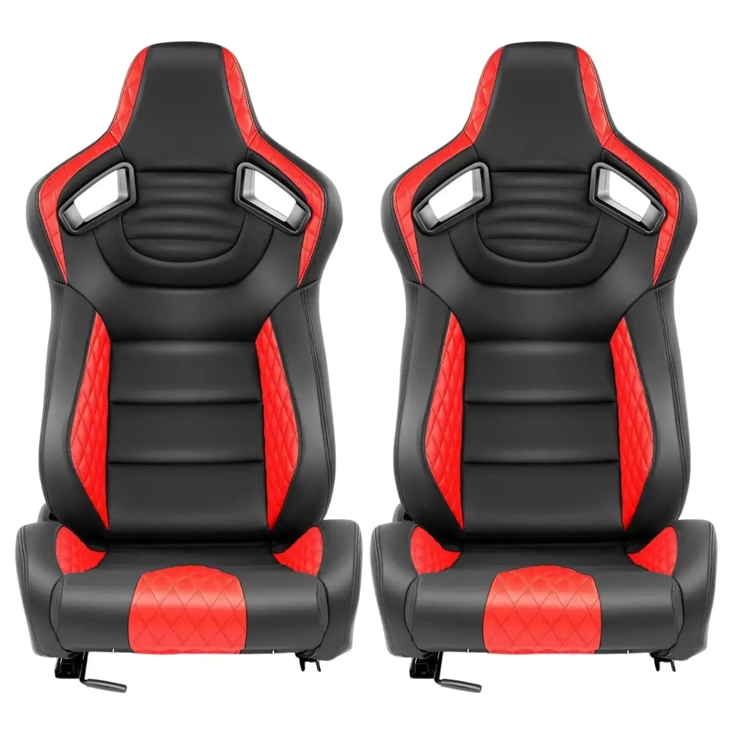 Reclinable Wingback Racing Seats PVC (Pair)