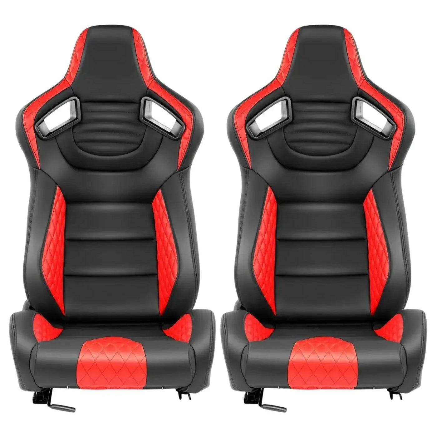 Reclinable Wingback Racing Seats PVC (Pair)