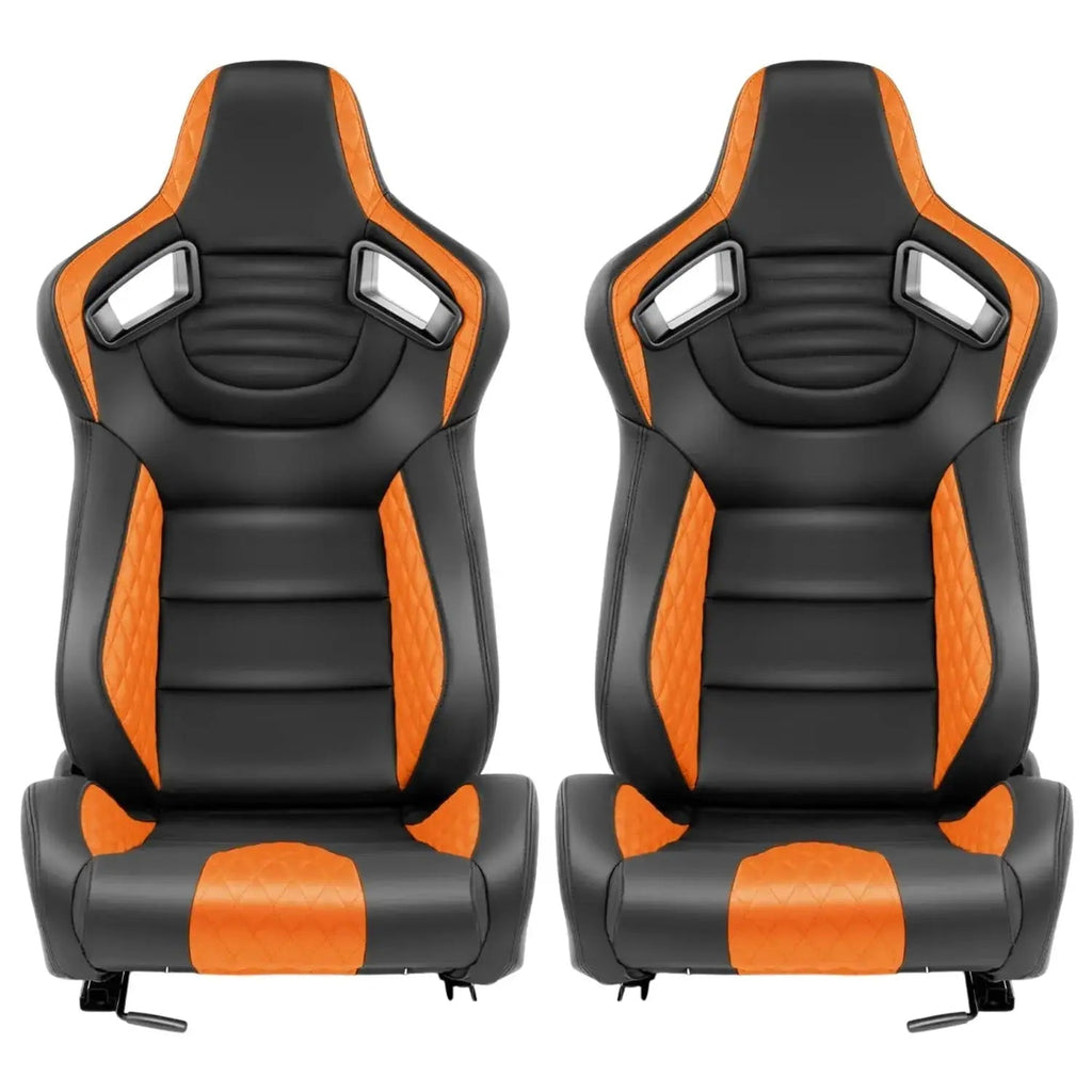 Reclinable Wingback Racing Seats PVC (Pair)