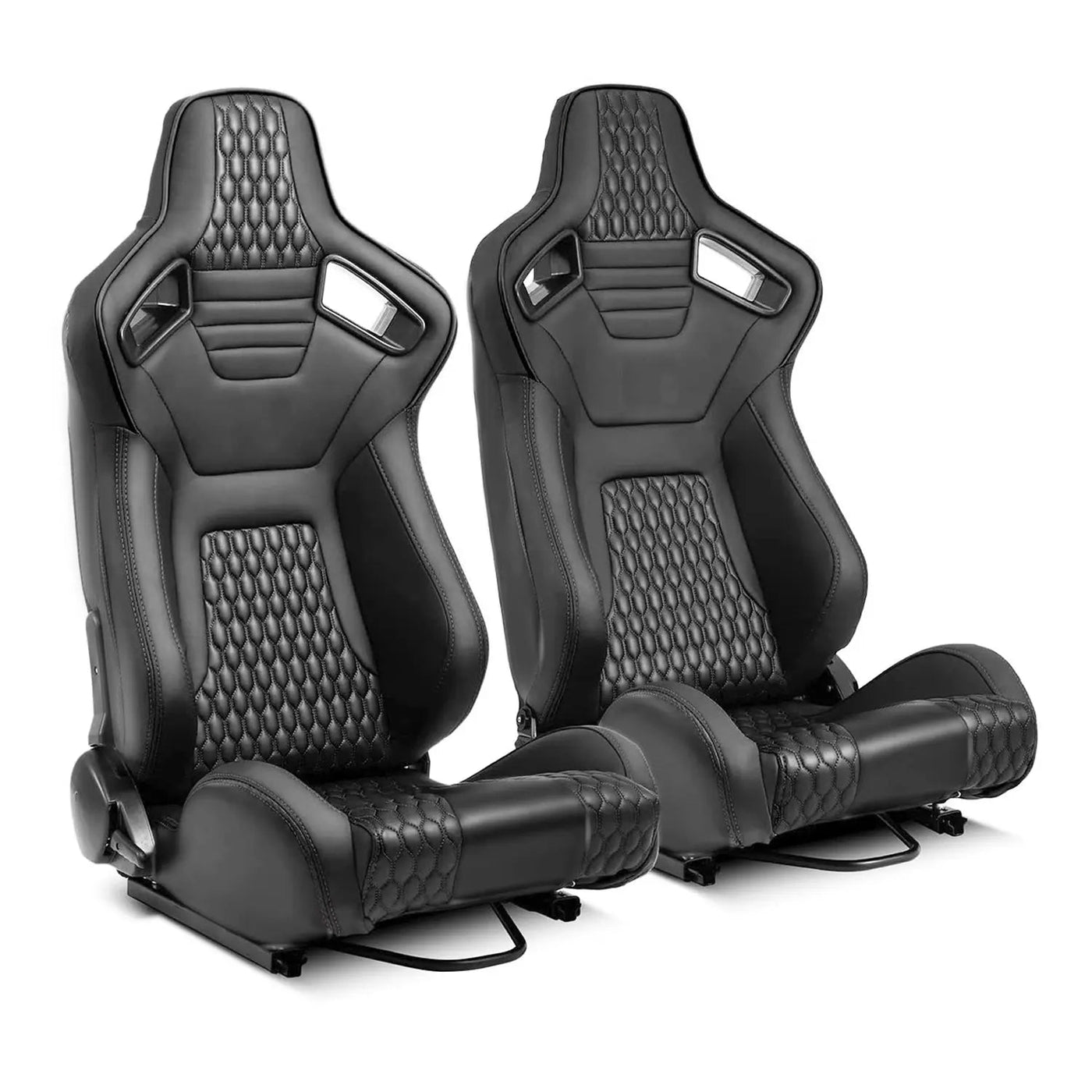 Reclinable Wingback Racing Seats PVC (Pair)