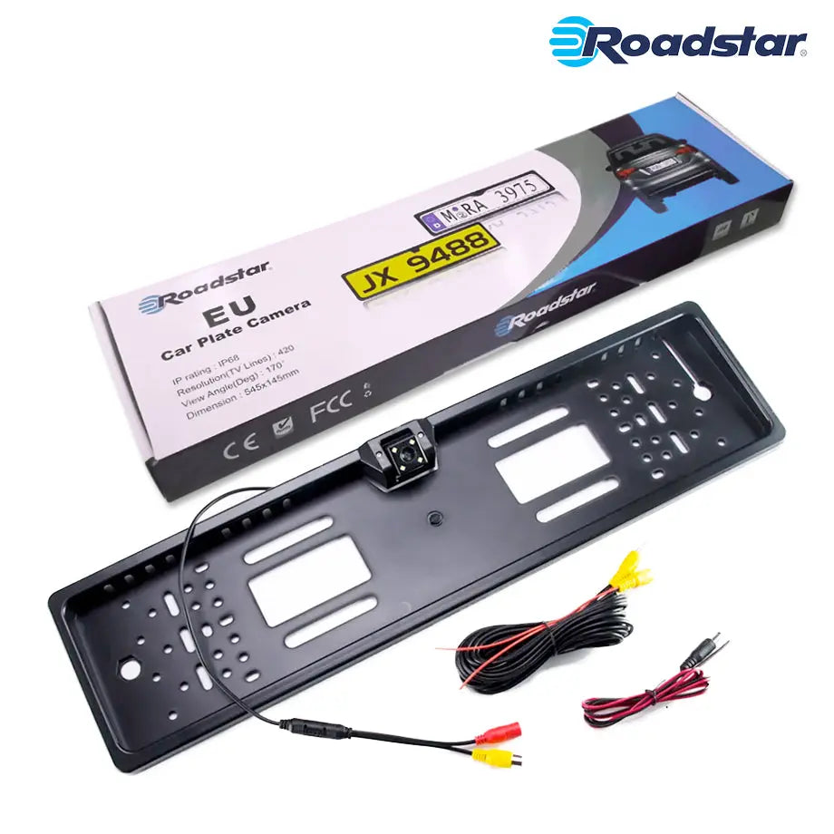 Roadstar Universal Front / Rear Number Plate Holder With Built-In LED Camera
