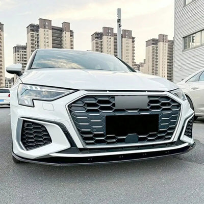 Audi A3 / S3 (8Y) 3-Piece Gloss Black Front Spoiler (21-On)