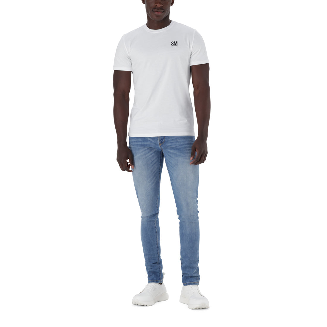 JAXON CREW NECK LOGO TEE WHITE