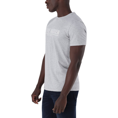 HARRISON CREW NECK LOGO TEE GREY MELANGE